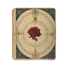 The Heptagonal Vault of the Rosy Cross Velveteen Throw Blanket