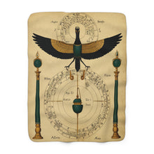 The Weighing of the Heart in Brass and Stone Velveteen Throw Blanket