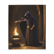 The Alchemist's Last Vigil Velveteen Throw Blanket