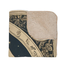 The Lunar Veil Between Pillars Velveteen Throw Blanket