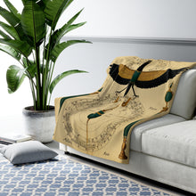 The Weighing of the Heart in Brass and Stone Velveteen Throw Blanket