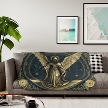The Geometer of the Threshold Velveteen Throw Blanket